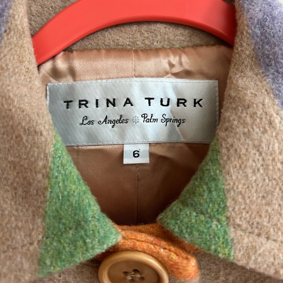 Trina Turk Multicolor Wool Blend Coat - Picture 4 of 5